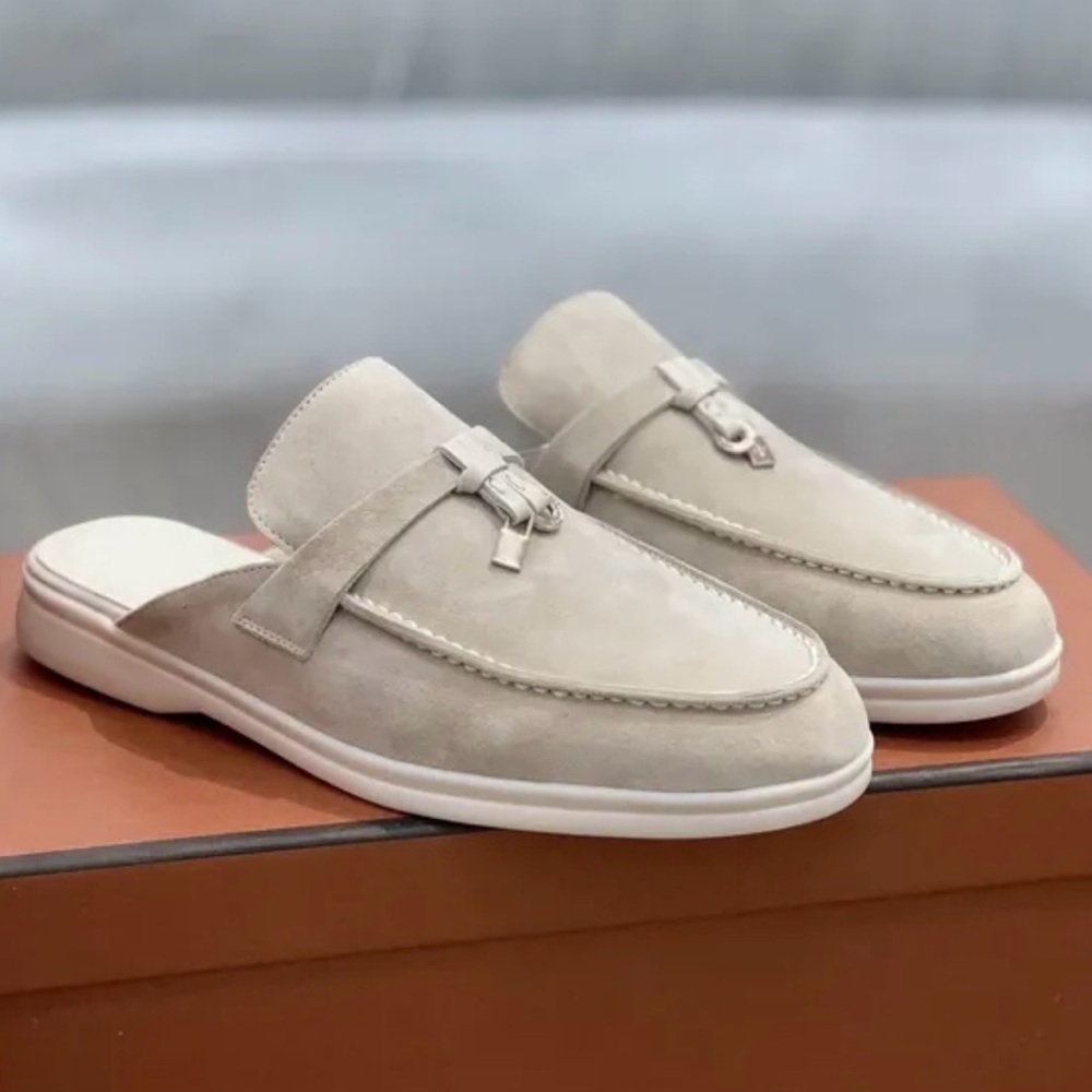 Men's Beige Slip-On Loafers